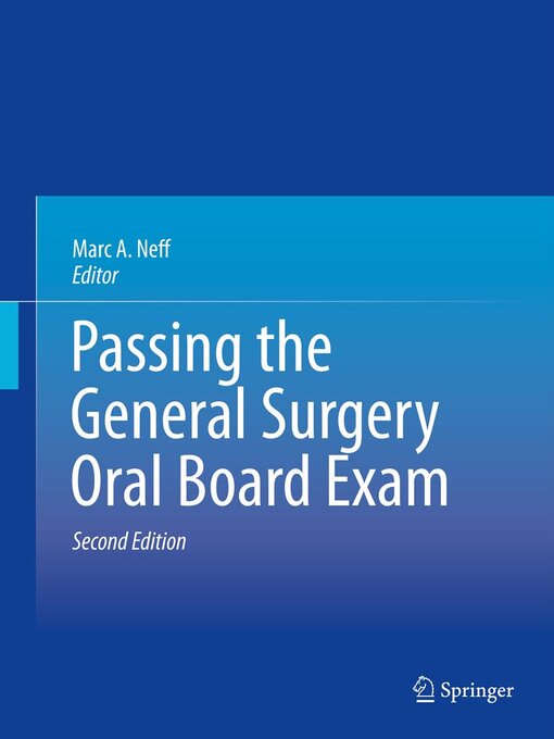 Title details for Passing the General Surgery Oral Board Exam by Marc A. Neff - Wait list